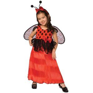 Living Fiction Lady Bug With Wings Youth Child Toddler Girl's Costume 2T 3T-4T